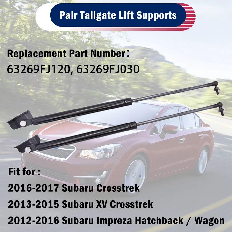 Puerta levadiza trasera izquierda+derecha portón trasero escotilla puntales de gas para Subaru Impreza Wagon 2012-2016 Foto 3 de 4