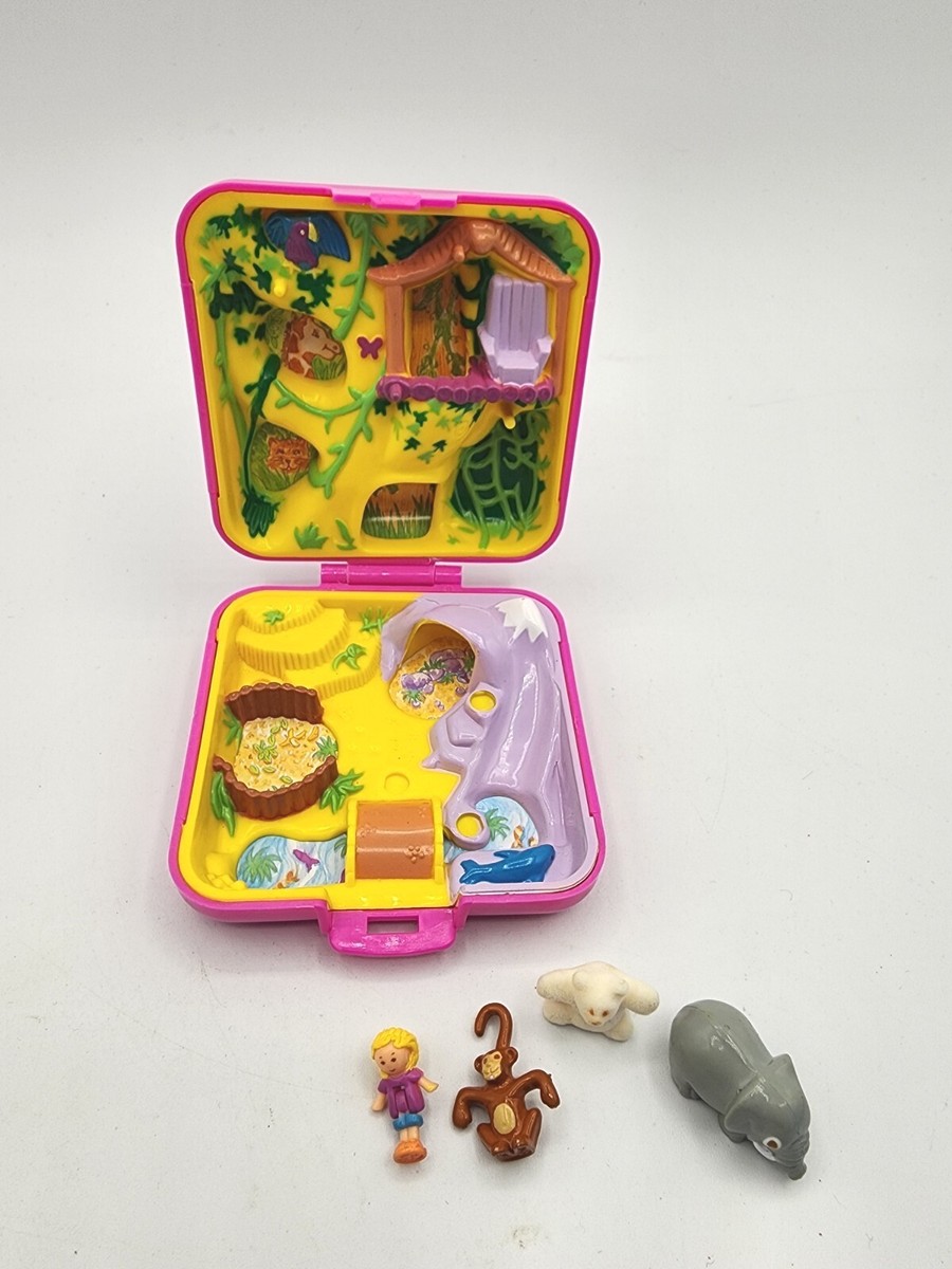 Vintage 1989 Polly Pocket Wild Zoo World Bluebird Playset Complete