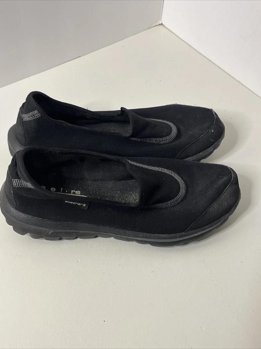 Skechers Go Walk Black Slip On Comfort Shoes Women s Size 7