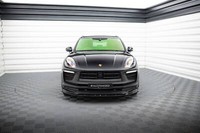 Front Ansatz FüR Porsche Macan GTS Mk1 Facelift 2 Schwarz Spoilerlippe Schwert