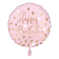 Folienballon Happy Birthday Rosegold 45Cm Helium Geburtstag Geschnek Deko Party