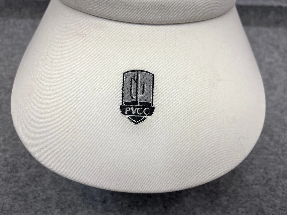Paradise Valley Country Club Visera Correa Trasera Adulto Talla Única Blanco Poli Golf Foto 3 de 4