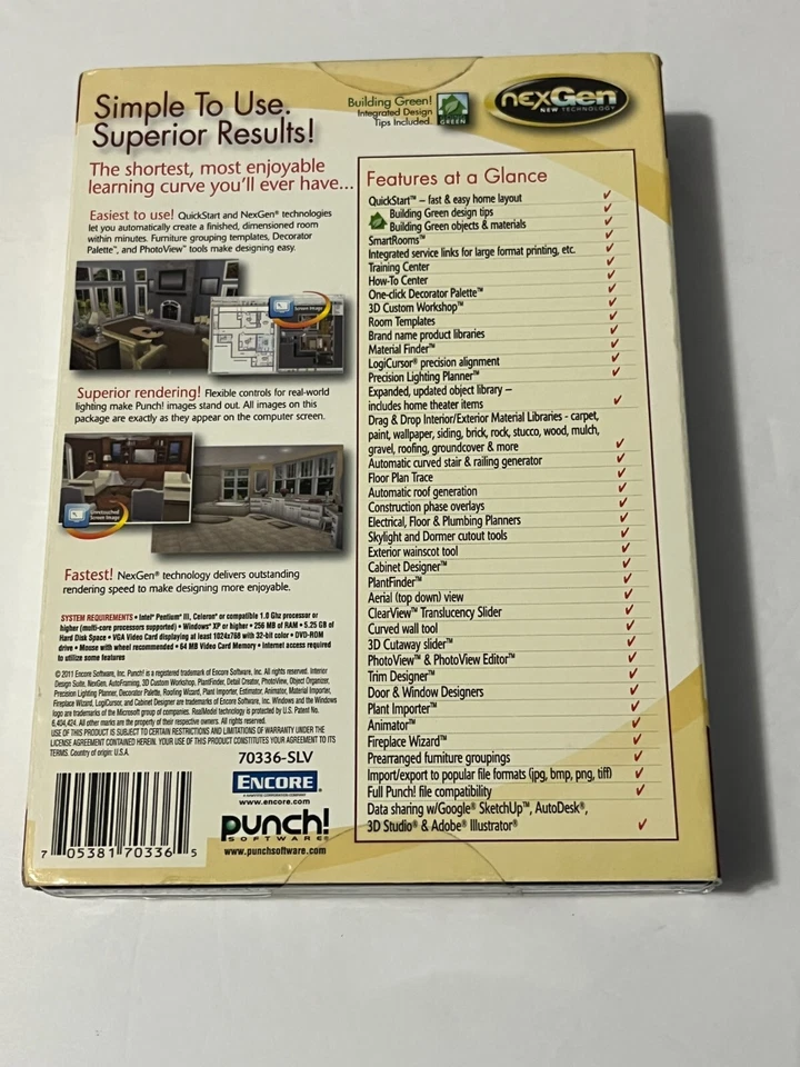 NexGen Interior Design Suite Software / Works with Windows & Vista - Image 2 of 4