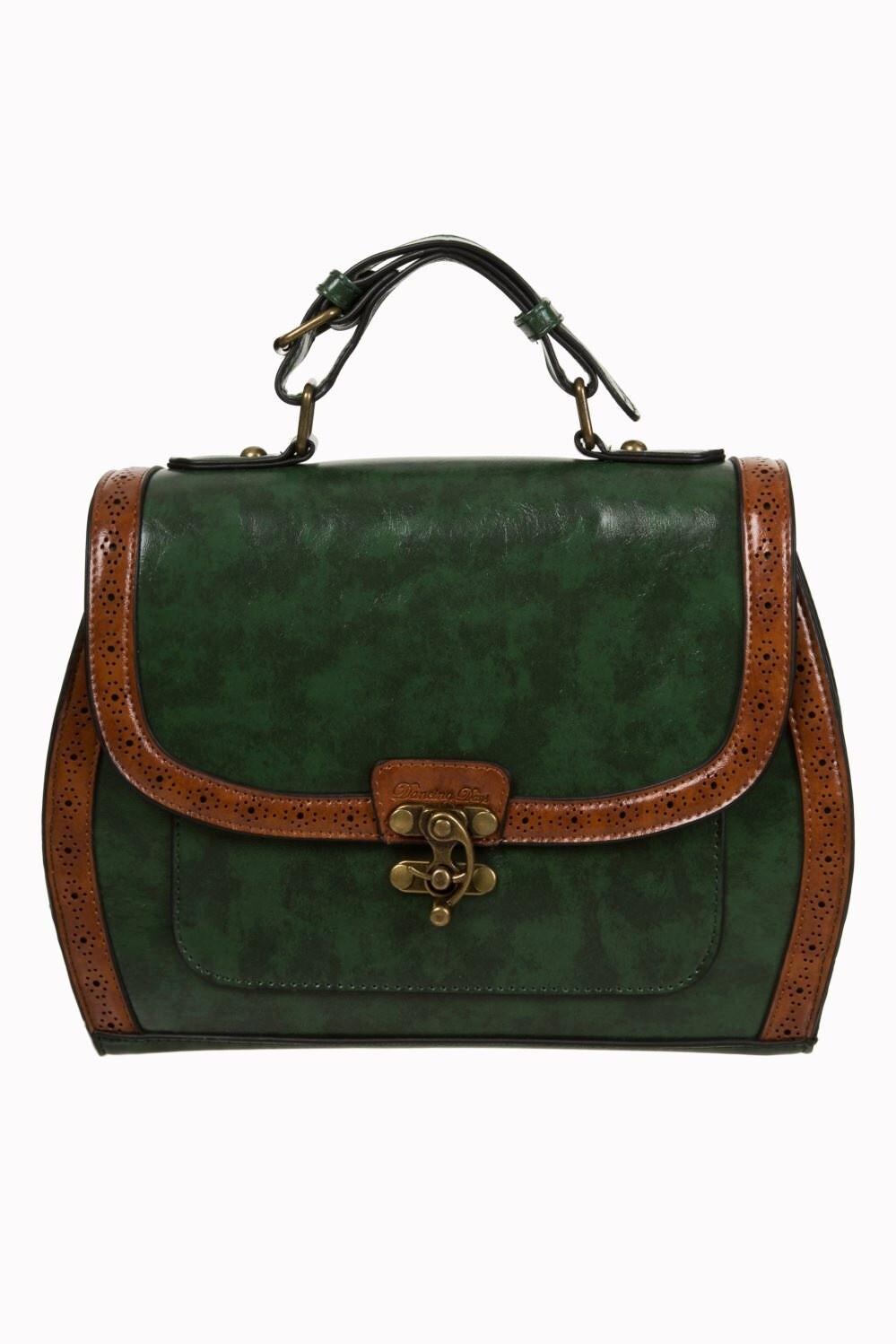 Women's Green Vintage Rockabilly Retro Stevie Handbag Bag Satchel BANNED Apparel