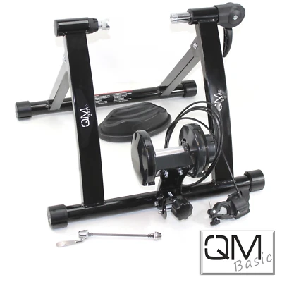 QMBASIC Rollentrainer Fahrrad indoor Radtrainer 150 kg Schaltung 26 - 29 Zoll Magnet