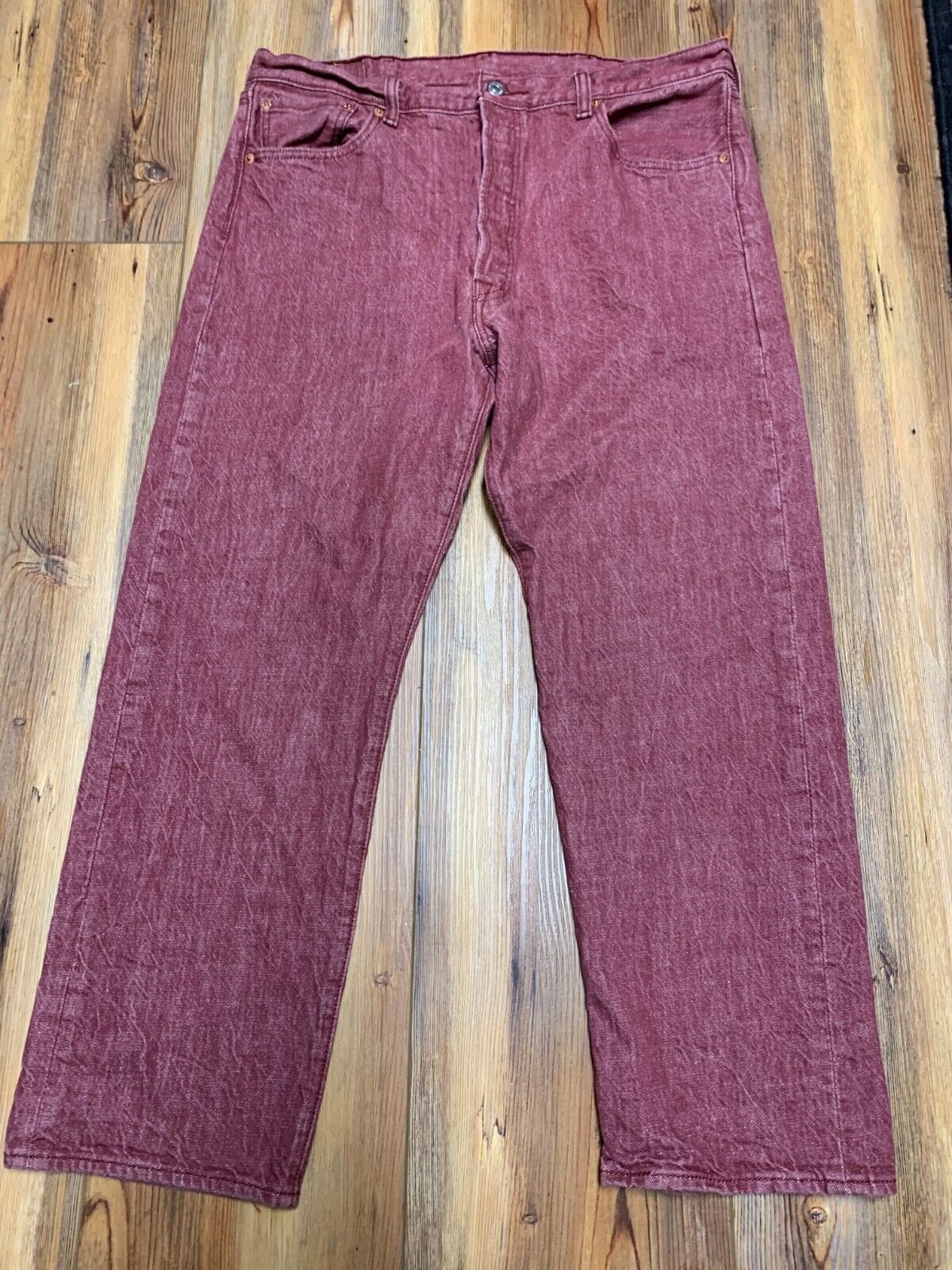 Levi 501 White Oak Cone Denim Jeans Men's Red Str… - image 1