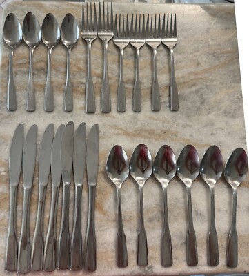 CLF15 (STAINLESS) by Cellar, The (Flatware) Japan, Burnished, Fiddle Shape 23pc