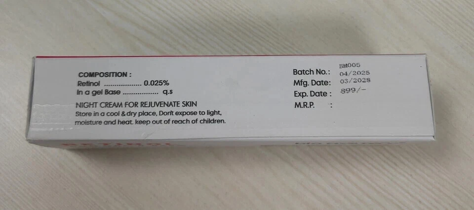 Retinol 0.025 Pro Gel Night Cream Face Rejuvenation 40g EXP MARCH 2028 Fast Ship - Image 3 of 4