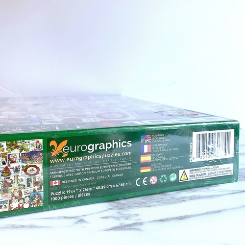 Eurographics Puzzle 1000 Teile Vintage Weihnachtskarten 48,89 cm x 67,63 cm - Neu - Bild 4 von 8