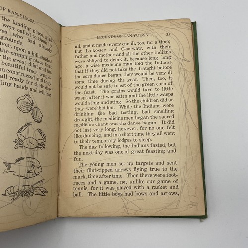 Antique Legends of Kan Yuk Sa 1928 HC Illustrated Native American Children’s - Picture 8 of 8