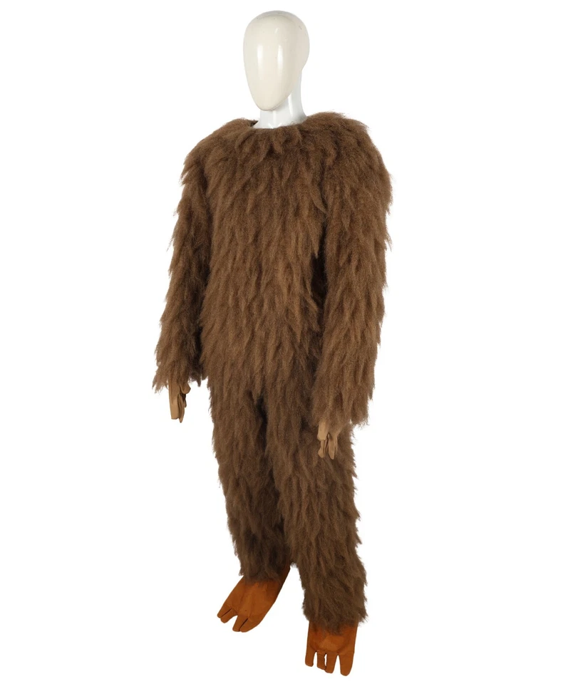 Conjunto de fantasia HPO adulto unissex peludo marrom e amarelo pássaro monstro com máscara de cabeça - Imagem 2 de 4