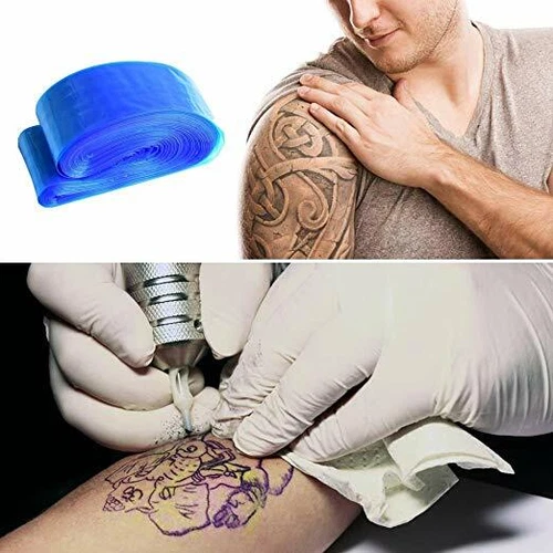 New 100Pcs Tattoo Machine Bags Clip Cord Sleeves Disposable Plastic Cover Bags image 8