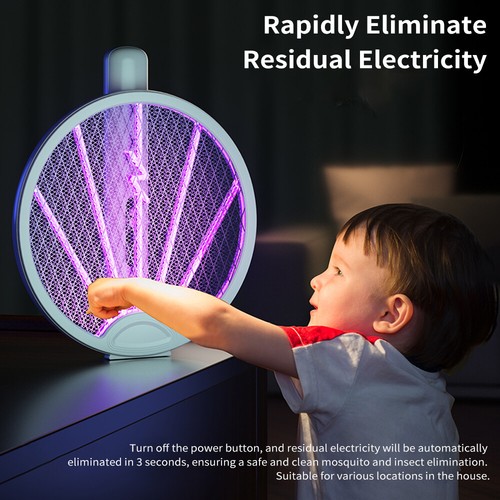 Electric Fly Swatter Racket, 2-in-1 Intelligent Bug with USB Z4S3 - Picture 9 of 12