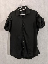 Prada Archive 90s Bondage Strap Snap Button Shirt Size 15 | 38
