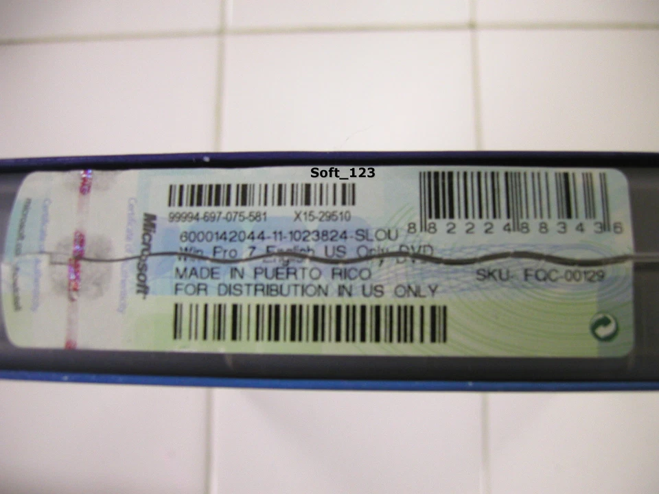 Microsoft Windows 7 Professional Full 32 & 64 bit DVD MS WIN PRO=NEW RETAIL BOX= - Image 4 of 4