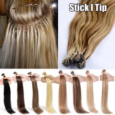 200 Strands I Tip Hair 200g Stick Tip Remy Human Hair Extensions Micro Ring Bead