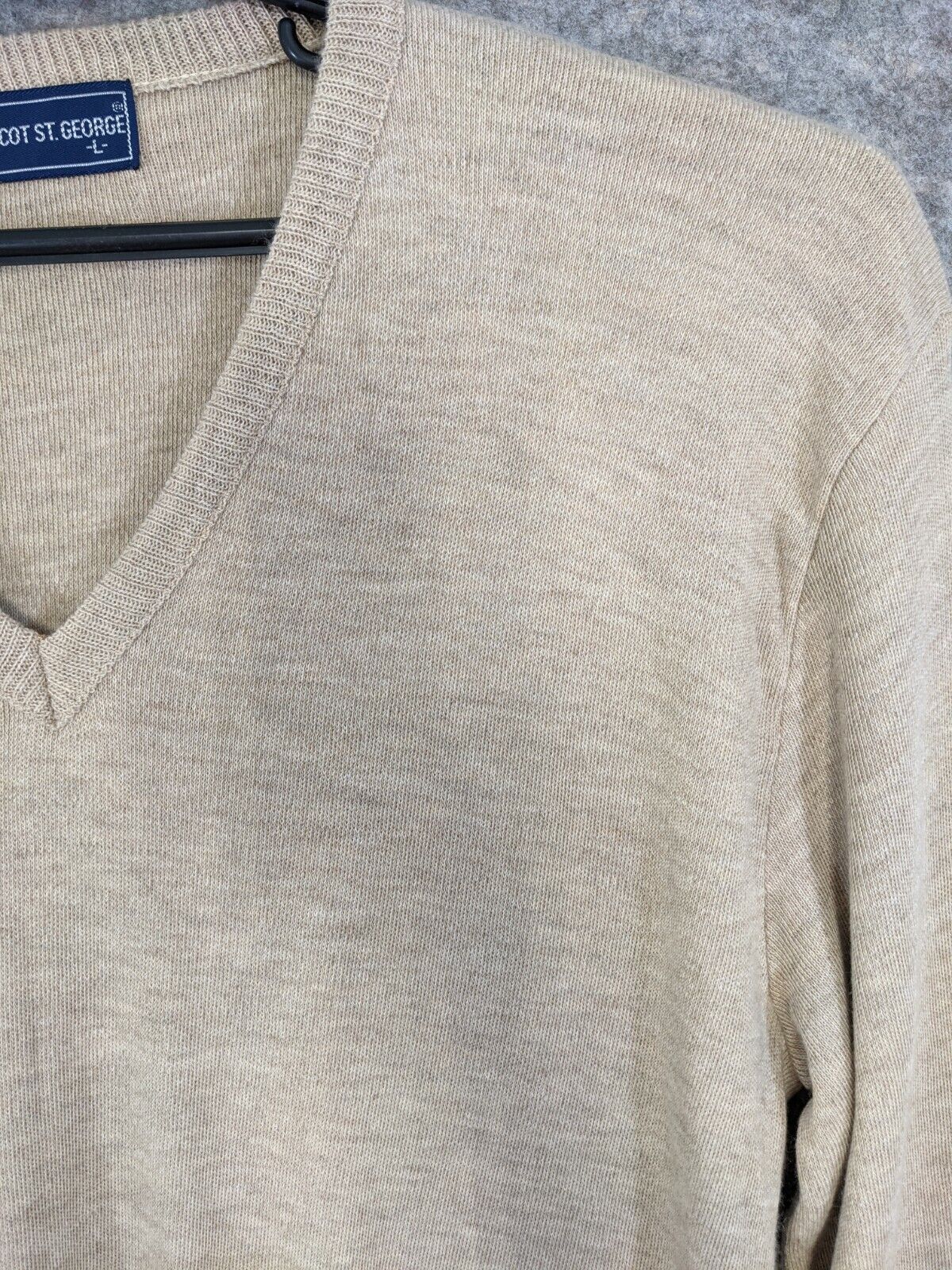 Tricot St George Vtg Sweater Mens Large Beige Pull-on V-Neck Long Sleeve  Golf | eBay