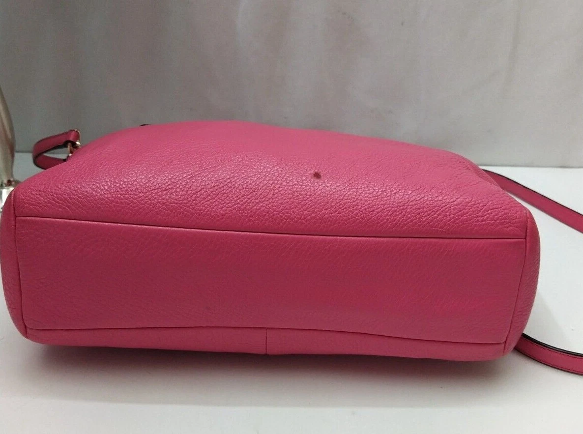 Borsa a tracolla Coach in pelle rosa rossastro media con cerniera