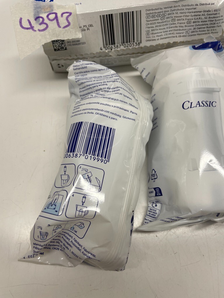 2 x Brita Classic Water Filter Jug Cartridges Replacement Refill 4393 eBay