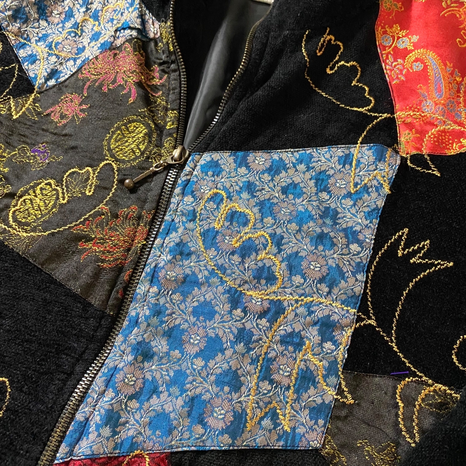 White Stag Embroidered Patchwork Zip Front Jacket… - image 5