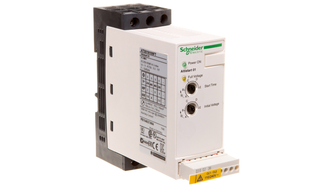 1/3-phase soft starter 110-480V 9A 1.1/1.5/4kW 230/230/400V Altistart ATS /T2UK