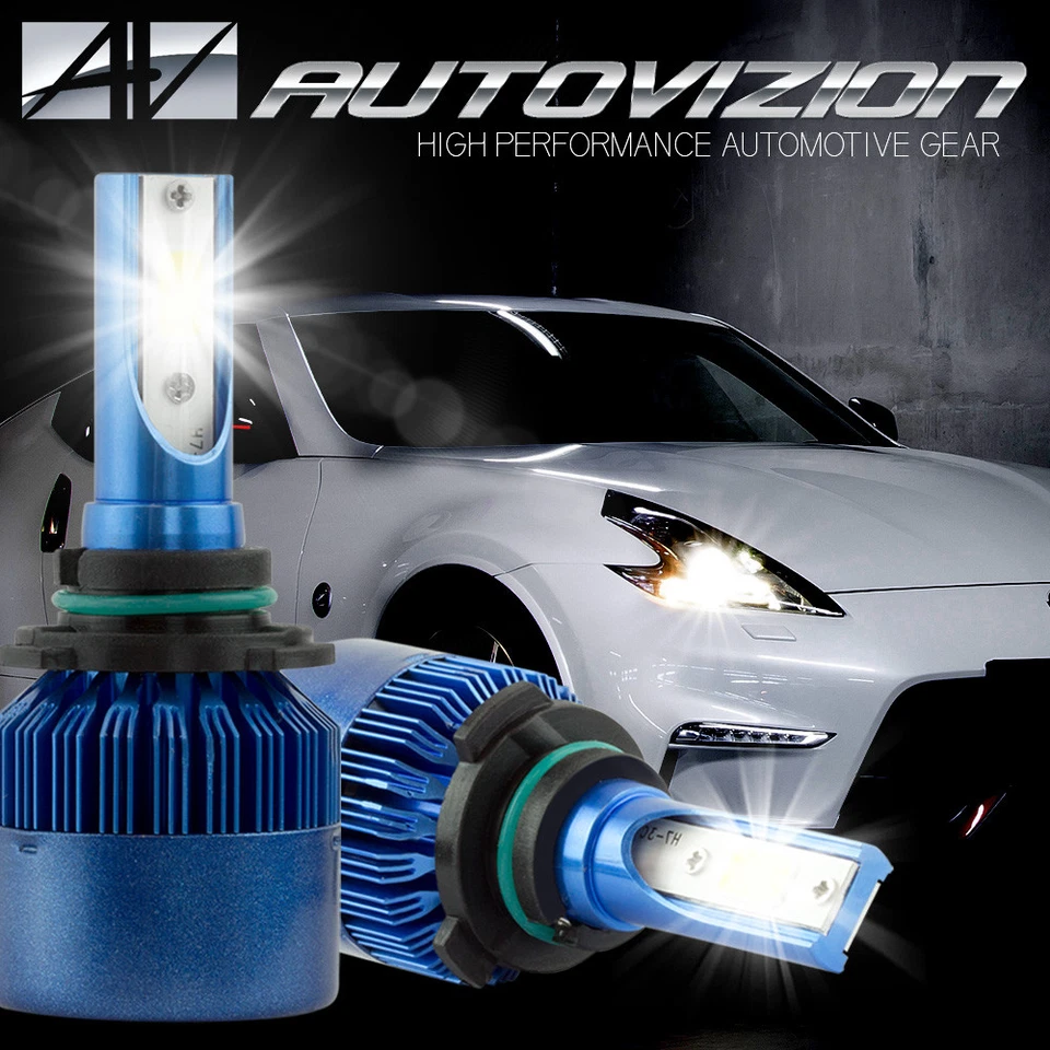 2x AUTOVIZION 9012 HIR2 LED Headlight Bulb Replace High Low Beam 388W 6000K - Image 2 of 4