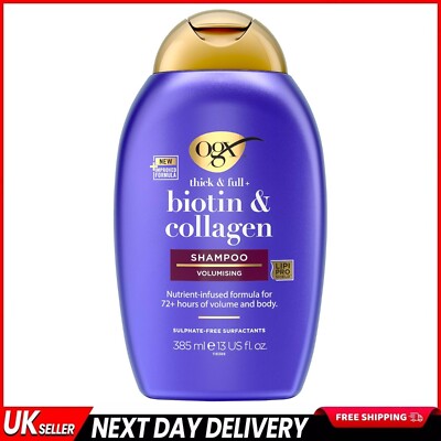 Biotin & Kollagen Haarverdichtung Sulfatfreies Shampoo mit Vitamin B7 OGX 385ml