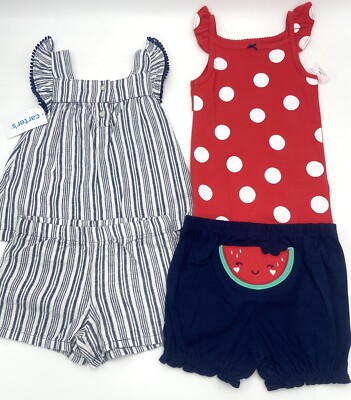 New NWT Carters  Toddler 24 Months Girls Clothes Clothing ~ Shorts Shirt