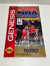 Tecmo Super NBA Basketball Instruction Manual (Sega Genesis) Original Booklet