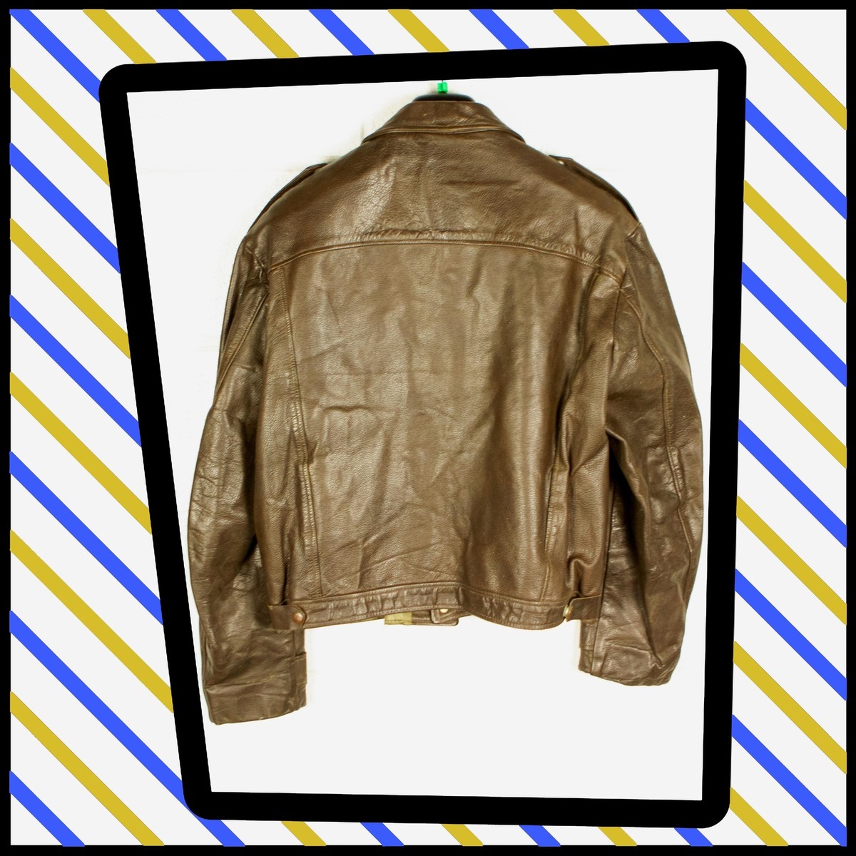 Vintage 60s SCHOTT BROS. Rancher Trucker Leather JACKET Size 44