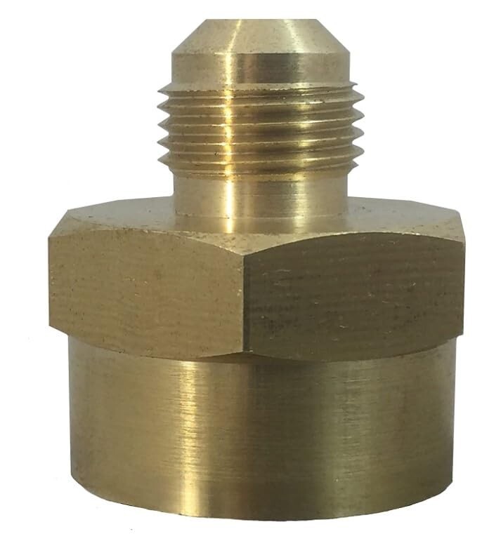 Brass Connector for Fuel or Gas coupling adapter 46F 3/8" flare 45° x 3/4" FNPT