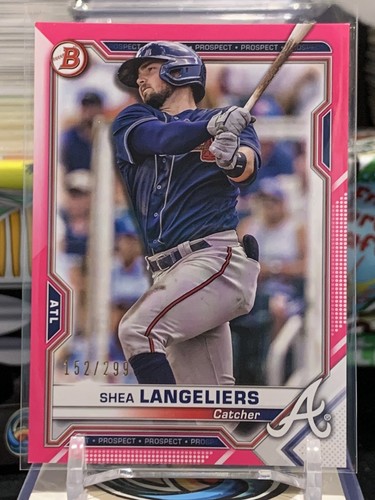 2021 Bowman Shea Langeliers Fuchsia /299 Prospects #BP-28 Braves TZ2T