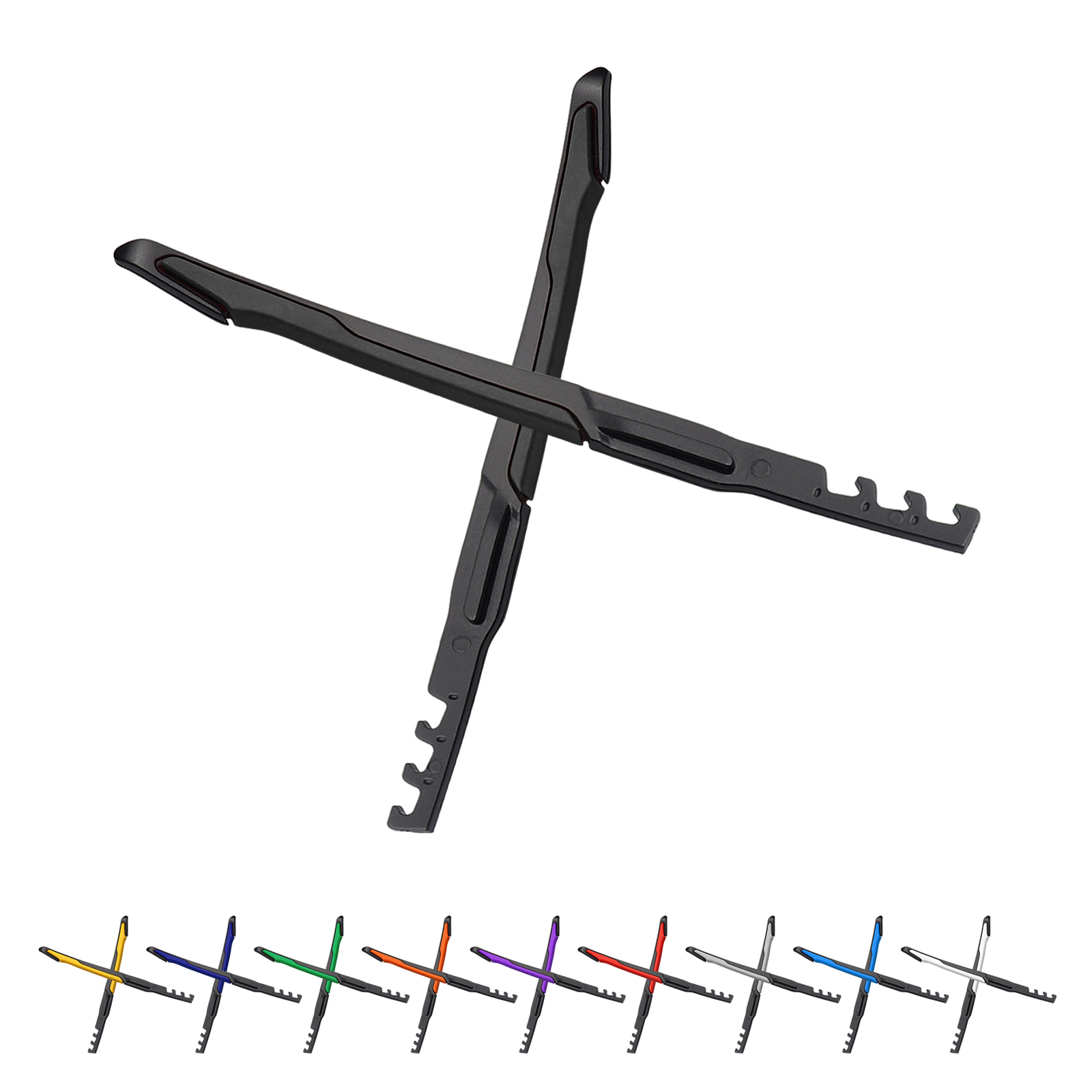 SAOLA KEYTO Temple Slider Tempio Nero con Calzino per Oakley Jawbreaker OO9290 (AF)