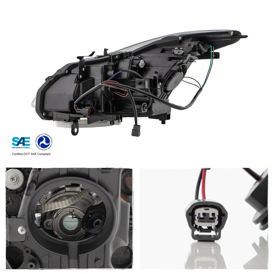 For 2008-2013 Infiniti G37 2014-2015 Q60 Coupe Chrome Headlight Passenger Right - Image 3 of 4