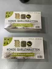 Kokos Quelltabletten mit Nährstoffen – 100 Stück Kokoserde gepresst Neu