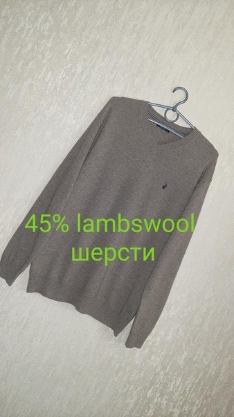 Men Polo Jeans Sweater Brown Acrylic 40 /L / 48