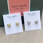 Fashionable Animal Series Cute White Bear Design Micro-Paved Sparkling Zirconia