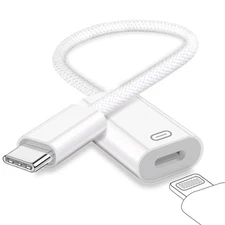 USB C to Lightning Headphone Audio Adapter, Type C Male to Female Lightning E...