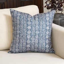 Vintage Floral Throw Pillow Covers 20x20 20" x 20" Pack of 1 Dusty Blue