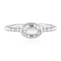 Cavill Ring WeißEr Topas 0,75Ct Oval 925 Silber Platin Damen Elegant