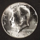 1970 *D*KENNEDY  SILVER HALF   DOLLAR UNC***NICE !*** FREE SHIPPING! C2307