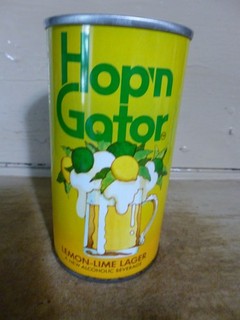 HOP` N GATOR LEMON LIME LAGER WIDE SEAM BEER CAN [EMPTY CANS READ DESC.]