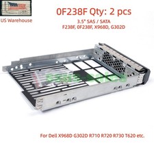 2PCS 3.5"HDD Tray Adapter For Dell R510 R630 R710 R730XD F238F R720 T620 T630