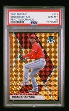 2021 Shohei Ohtani Panini Mosaic Reactive Orange Prizm Psa 10 #179