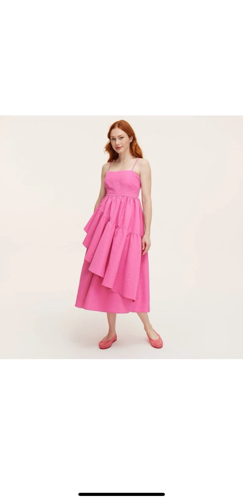 Abito donna tubino midi a strati con volant kate spade taglia M