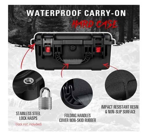 Portable Hard Compact Shockproof Camera Protectcion Box with Customizable Pads - Picture 2 of 5