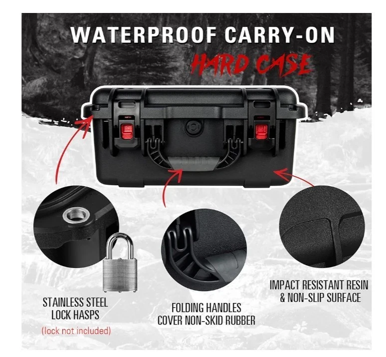 Portable Hard Compact Shockproof Camera Protectcion Box with Customizable Pads - Image 2 of 4