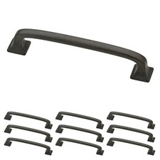  10-Pack   Soft Iron Cabinet Handles, 4 Inch Hole Center, Pulls for Drawers,...