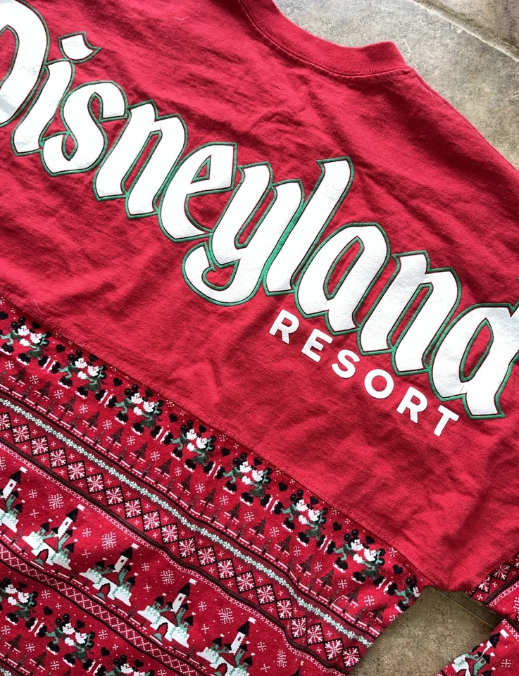 Lot x 2 Disneyland Christmas Spirit Jersey Red Mickey Minnie Black Plaid M/L - Image 3 of 4