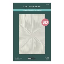 Spellbinders 3D Embossing Folder By Dina Wakley-Lined Corners